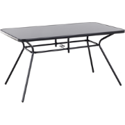 LIVO  - Tuintafel - Zwart - 80 x 140 cm - Staal