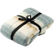 JAMIE - plaid 130x170 cm - geruit - Sterling Blue - blauw, wit