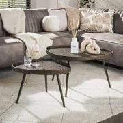 Hoyz Collection - Salontafel Contour Driehoekig Set Van 2 - Brons Liqu...