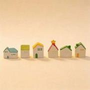 URBANJNGL - Droomdorp – Decoratieve miniatuur huisjes – 6 stuks – ? 2 ...