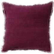 BURTO - Kussenhoes 60x60 cm - gewassen katoen - Red Plum - donkerroze