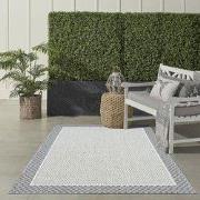 Belize Indoor & Outdoor Grijs / Crème vloerkleed - Kader Motief - 120 ...
