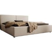 Meubella - Tweepersoonsbed Infinity - Beige ribstof - 180x200 cm