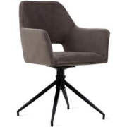 Eetkamerstoel Tess Velvet Grijs - 85 cm x 59 cm x 58 cm - Fluweel