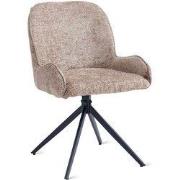 Eetkamerstoel Lily - Taupe - "Taupe" - 53 cm x 58 cm - Materiaal