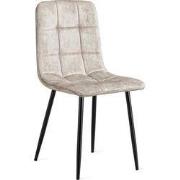 Eetkamerstoel Yerevan Velvet Taupe - "Taupe" - 54 cm x 88 cm x 46 cm -...