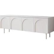Meubella - Hilo - TV-Meubel - Wit - 161x40x56 cm