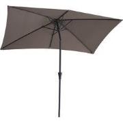 4gardenz® Parasol Rechthoek 150x250cm Kantelbaar - Balkonparasol Taupe
