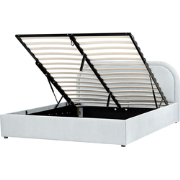 QUILLIEN - Bed opbergruimte - Lichtblauw - 160 x 200 cm - Polyester