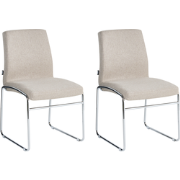 LECCO - Eetkamerstoel set van 2 - Beige - Stof
