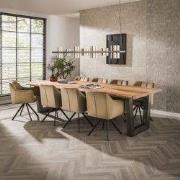 Hoyz - Eetkamertafel - Stam - Zwart RVS Onderstel - 300x100x77