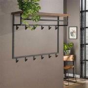 Industriële Kapstok Notenhout Daya 12-haaks