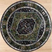 Picasso Paloma Rond Vintage Vloerkleed - Multi / Groen - Laagpolig- 24...