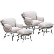 Garden Impressions Selene loungestoelen vintage willow - Tepa bijzetta...