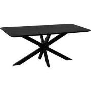 QUVIO Eettafel Sofia - Rechthoekig - FSC® - 180x90 cm - Zwart