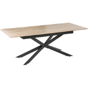FINLEY - Uitschuifbare eettafel - Lichtbruin - MDF