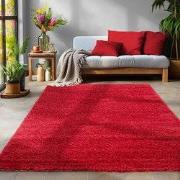 Tapijtenloods Basic Shaggy vloerkleed Rood Hoogpolig- 80x250 CM