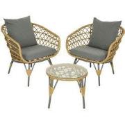 Sintra set wicker 80x80x82 cm naturel