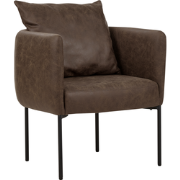 MALMOS - Fauteuil - Donkerbruin - Kunstleer