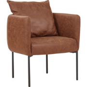 MALMOS - Fauteuil - Bruin - Kunstleer