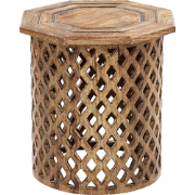 KHANPUR - Bijzettafel - Donkere houtkleur - Mangohout