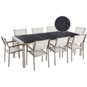 GROSSETO  - Tuinset voor 8 - Zwart - Graniet