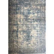 Istanbul Vintage - Laagpolig Vloerkleed - Retro Tapijt - Creme Blauw- ...