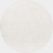 Pouffy Fluffy  - Hoogpolig  Rond Vloerkleed - Uni Kleur -Creme - Woonk...