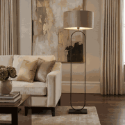 Landelijke Vloerlamp Verona Zwart