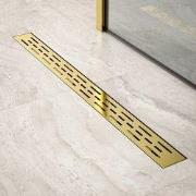 Douchegoot - 80cm - Goud - Standaard rooster - RVS - Met Flens