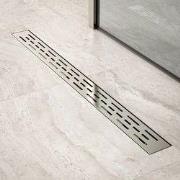 Douchegoot - 80cm - Standaard rooster - RVS - Met Flens