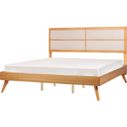 POISSY - Tweepersoonsbed - Lichthout - 180 x 200 cm - MDF