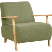 LESJA - Fauteuil - Groen - Stof