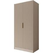 Meubella - Tavares - Kledingkast met 2 deuren - Beige - 102x60x216 cm