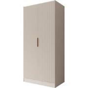 Meubella - Tavares - Kledingkast met 2 deuren - Wit - 102x60x216 cm