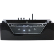 SAMANA - Whirlpool - Zwart  - 76  x 162 cm - Acryl