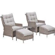 Garden Impressions Santa Rosa relaxstoelen incl. voetenbank - Fons bij...