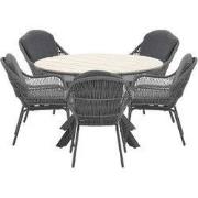 Garden Impressions Yima tuinset 6-delig licht grijs - Tulli tuintafel ...