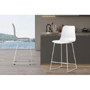 Tellerstoel 'Marie' PP Wit - 44 x  x 42 - Polypropyleen, Metaal