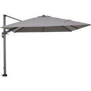 Hawaii parasol - 300x300 cm - carbon black - licht grijs