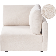 MESNALI - Linkszijdige hoekmodule - Gebroken wit - Bouclé