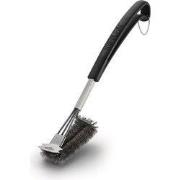 RVS grillborstel 3x parel met schraper