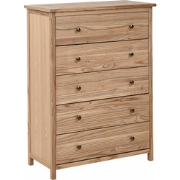 SALTON - Ladekast met 5 lades - Lichte houtkleur - Sassafras