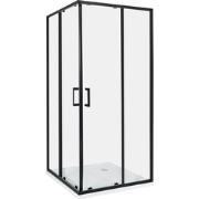 TELA - Douchecabine - Zwart - 90 x 90 x 185 cm - Veiligheidsglas