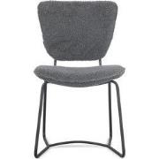 Eetkamerstoel Amy Antraciet (set van 2) - 46 cm x 49 cm x 49 cm