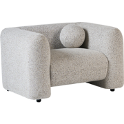 LEIREN - Fauteuil - Beige - Stof