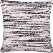 QUVIO Sierkussenhoes gebreid patroon - Polyester - 45x45 - Wit - Grijs