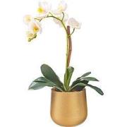 QUVIO Gouden bloempot - Metaal - ø17x15 cm - Goud