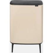 Bo Touch Bin Hi, met 2 binnenemmers, 2 x 30 liter - Soft Beige