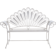 PAVIA - Tuinbank - Gebroken wit - IJzer